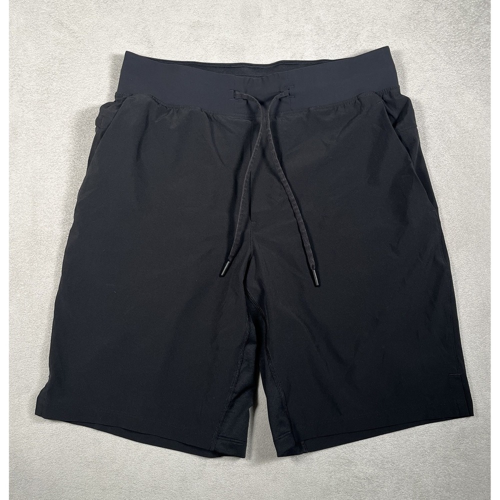 Lululemon Surge Short Men Medium Unlined Black Athletic Running Shorts LM7AJBS